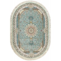 Иранский ковер Shahname 1500 141 Голубой овал